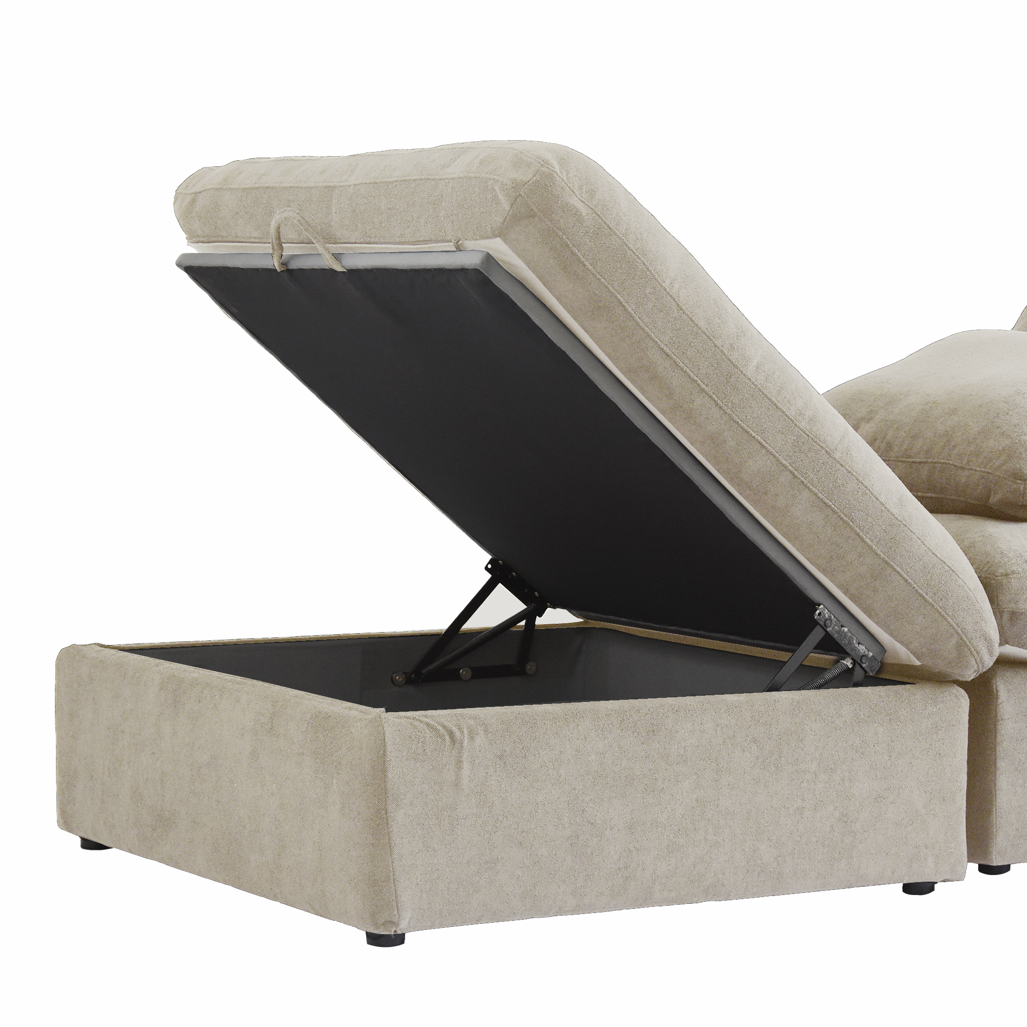 Classic Modular Ottoman Piece in Khaki