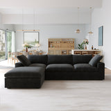 Classic Modular 3-Seater Sectional in Black