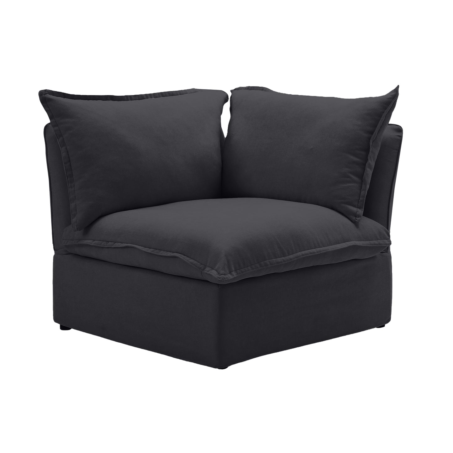 Slipcovers Only - Modular Luxe Corner Piece in Black