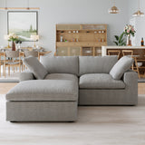Classic Modular 2-Seater Sectional in Gray