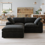 Classic Modular 2-Seater Sectional in Black