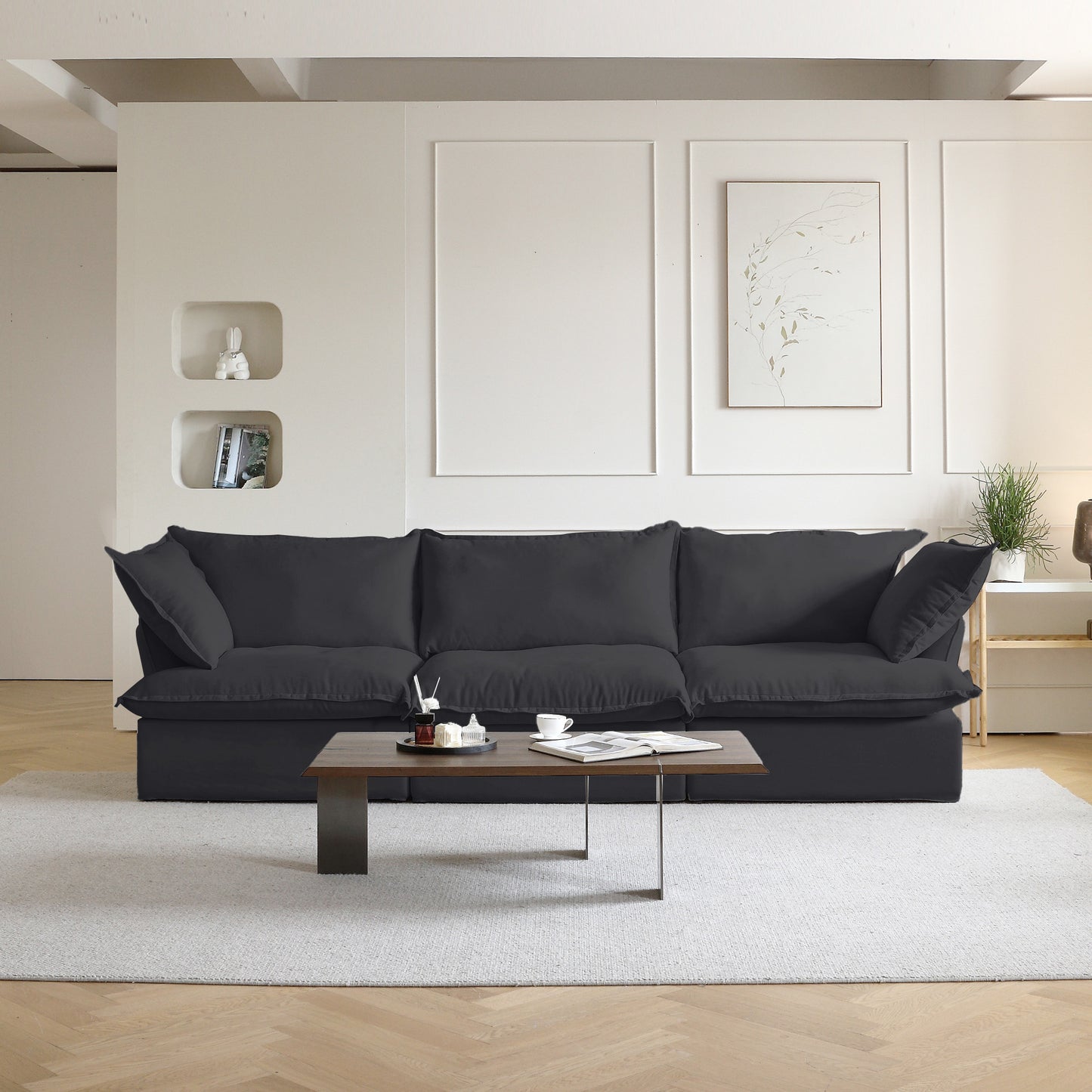 Slipcovers Only - Modular Luxe 3-Seater Sofa in Black