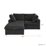 Classic Modular 2-Seater Sectional in Black