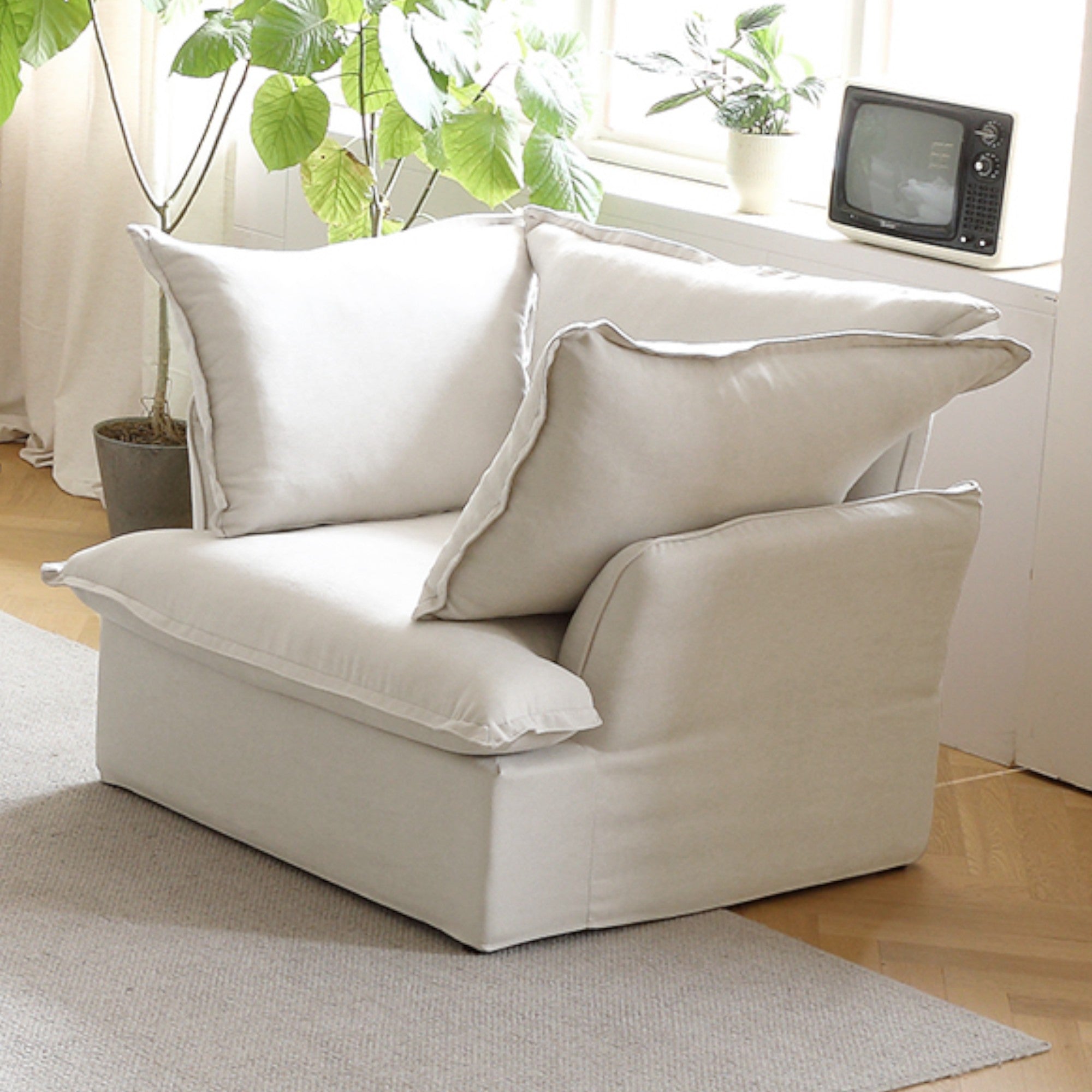 Modular Luxe Armchair in White