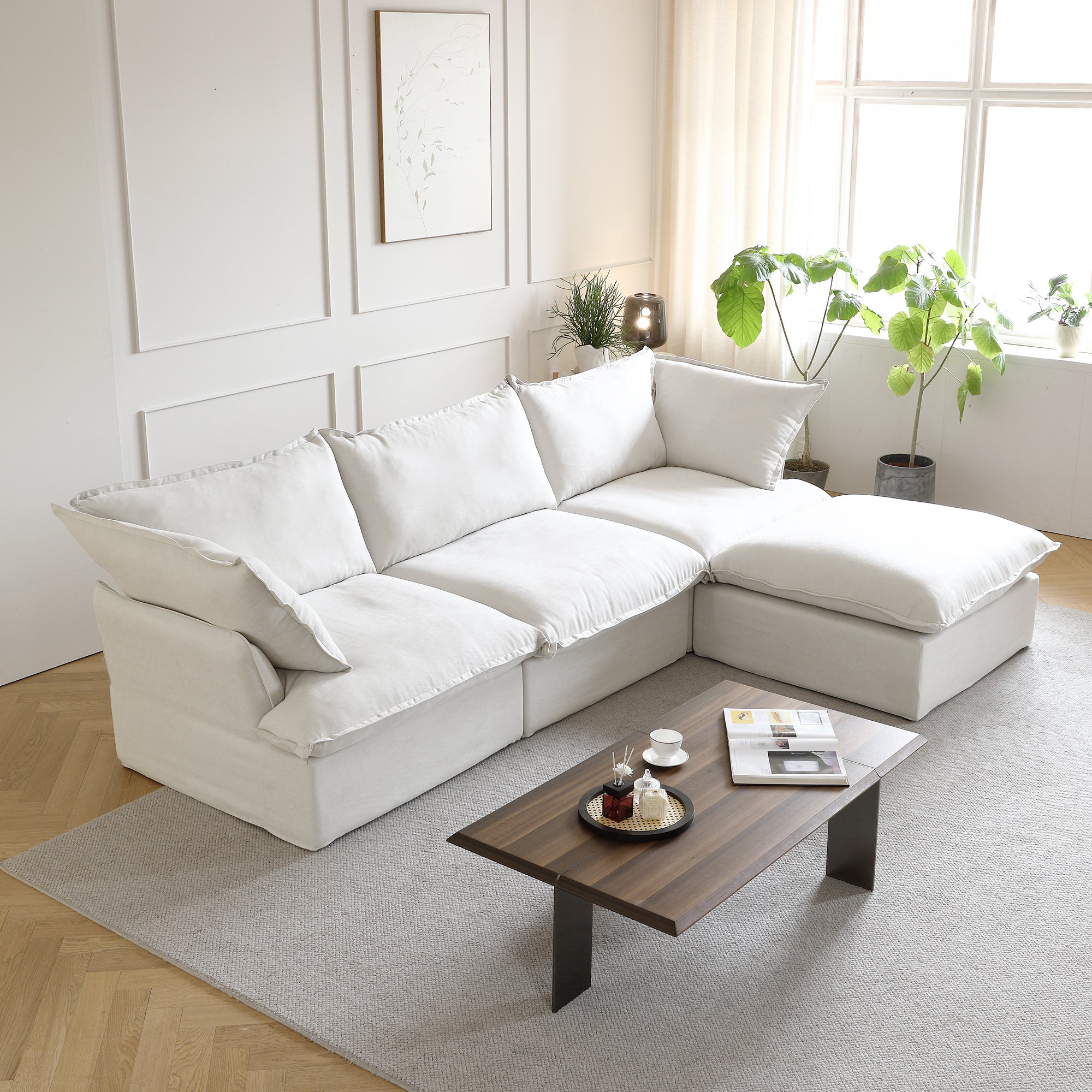 Modular Luxe 3-Seater Sectional in White