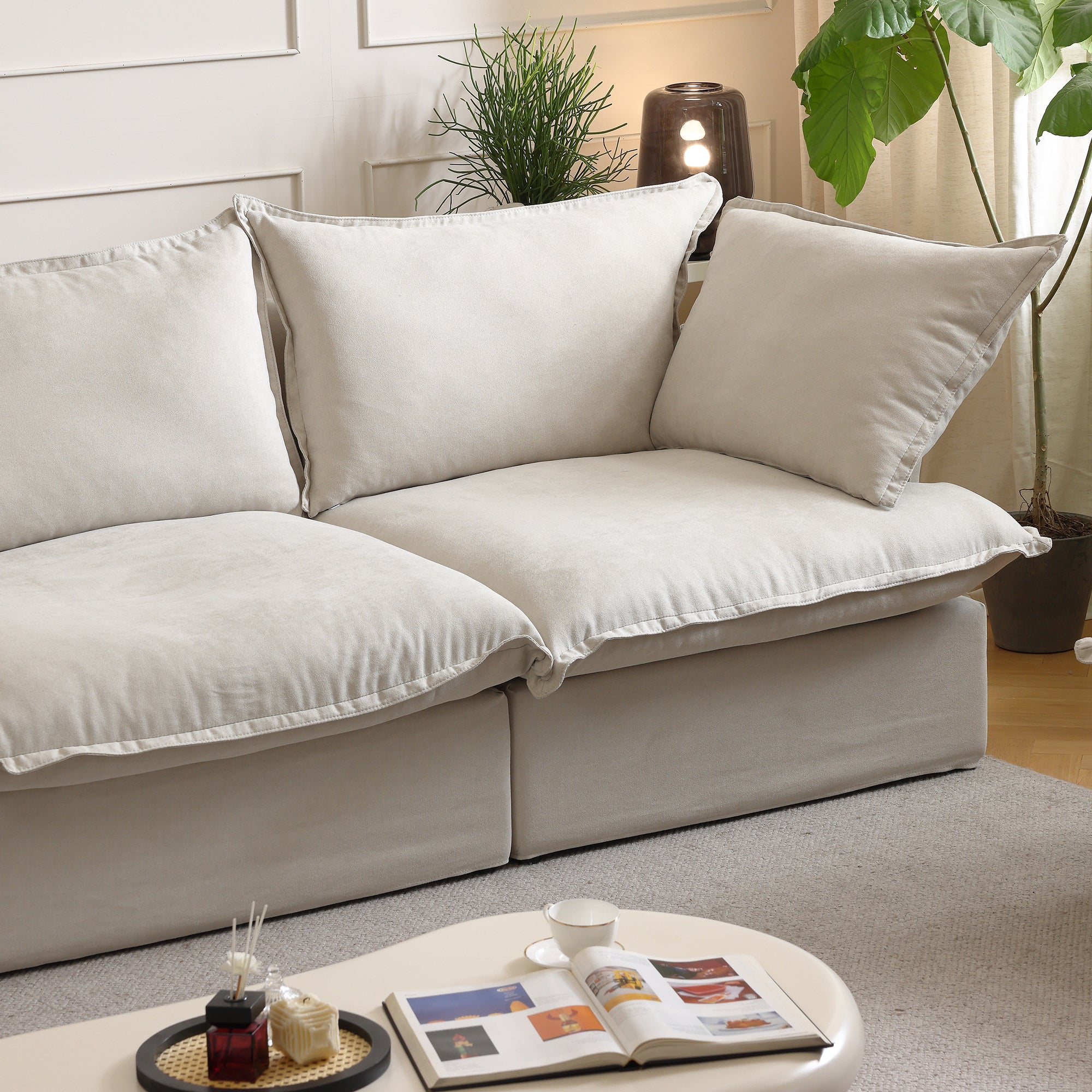 Modular Luxe 3-Seater Sofa in Beige