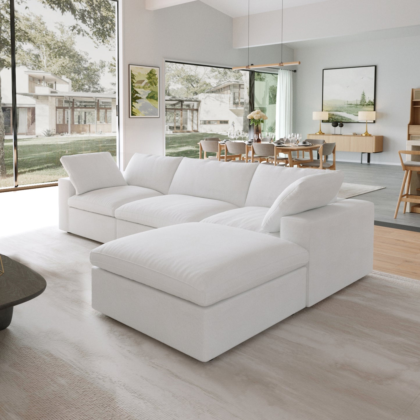Classic Modular 3-Seater Sectional in White