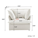 Modular Luxe Armchair in White