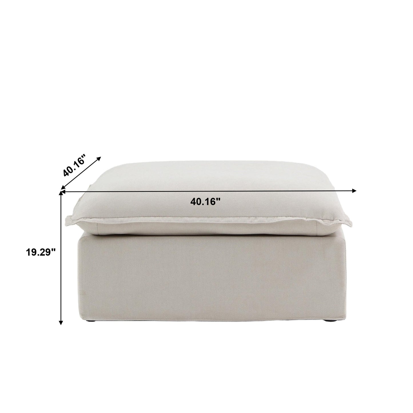 Modular Luxe 4-Seater U-Sectional in Beige — Nationwide