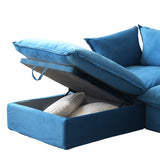 Modular Luxe Ottoman Piece in Blue