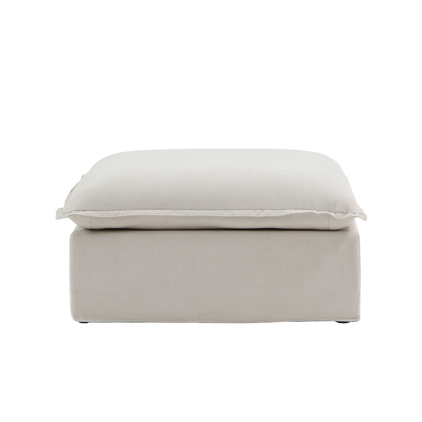 Slipcover Only - Modular Luxe Ottoman Piece in Beige