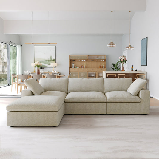 Classic Modular 3-Seater Sectional in Khaki
