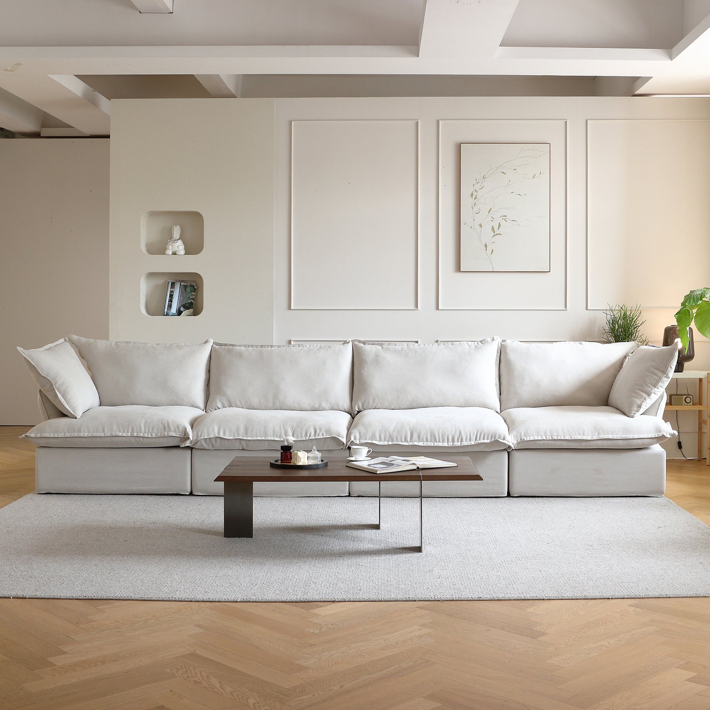 Modular Luxe 4-Seater in Beige