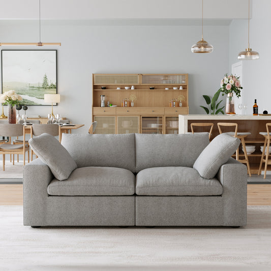 Classic Modular 2-Seater Sofa in Gray
