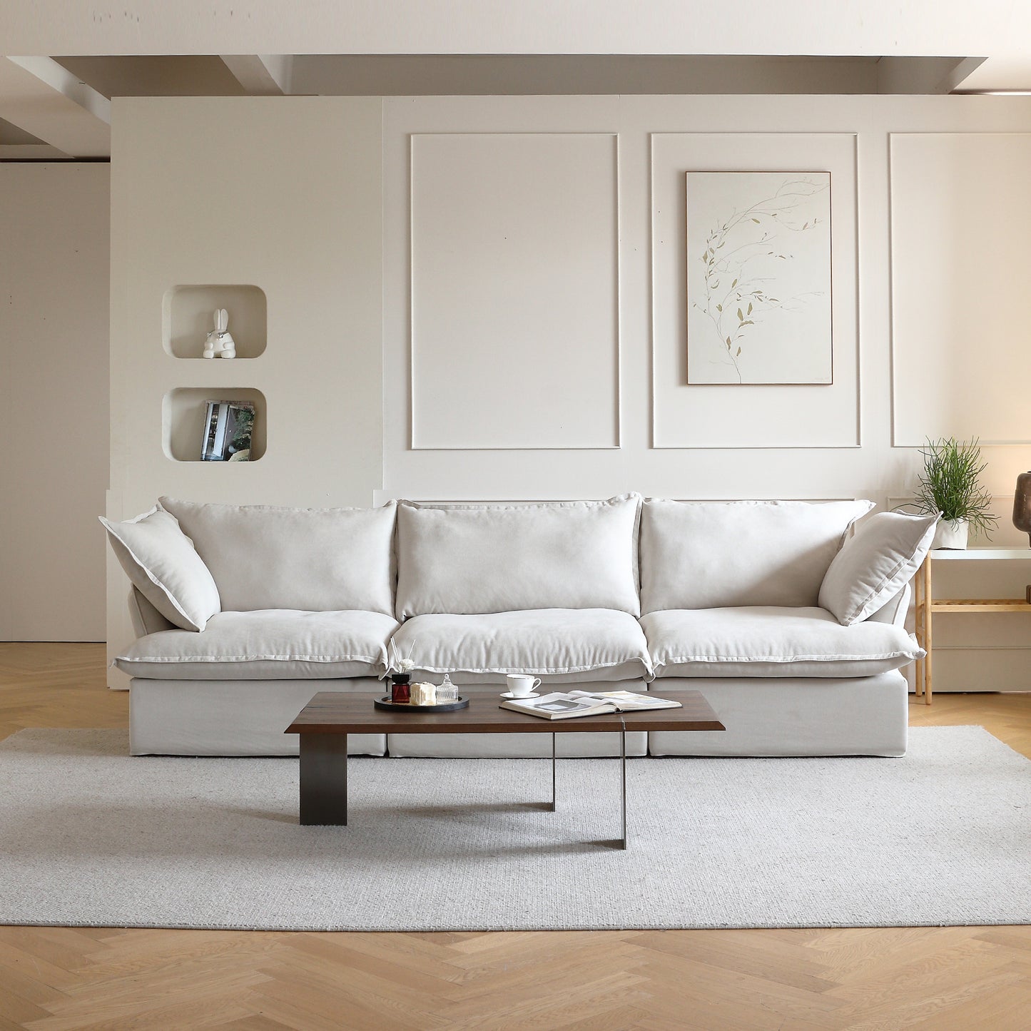 Modular Luxe 3-Seater Sofa in Beige