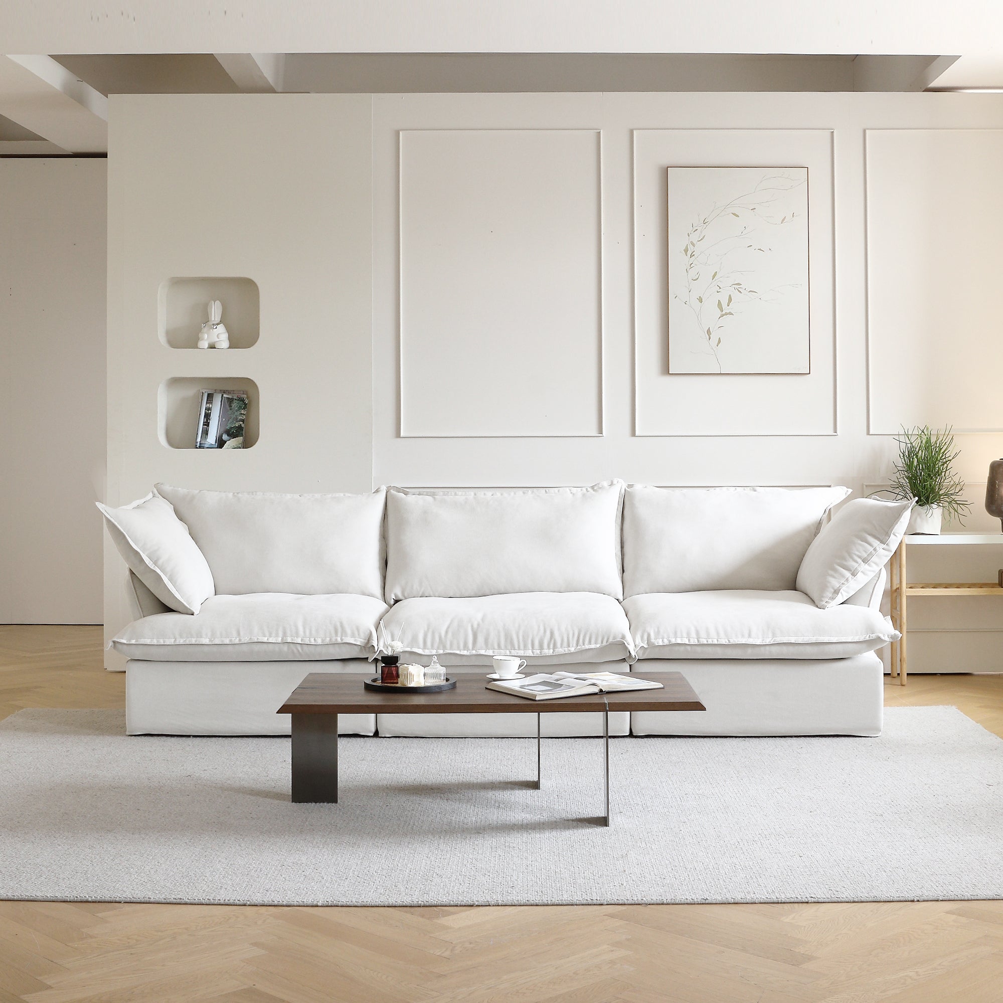 Modular Luxe 3-Seater Sofa in White — Nationwide