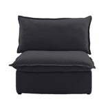Modular Luxe Armless/Median Piece in Black