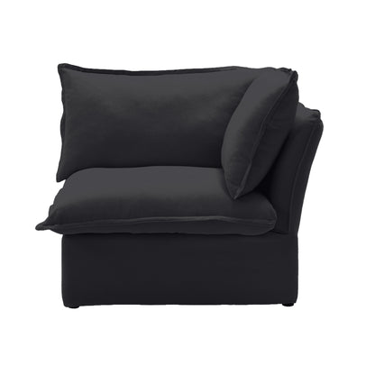 Modular Luxe Corner Piece in Black