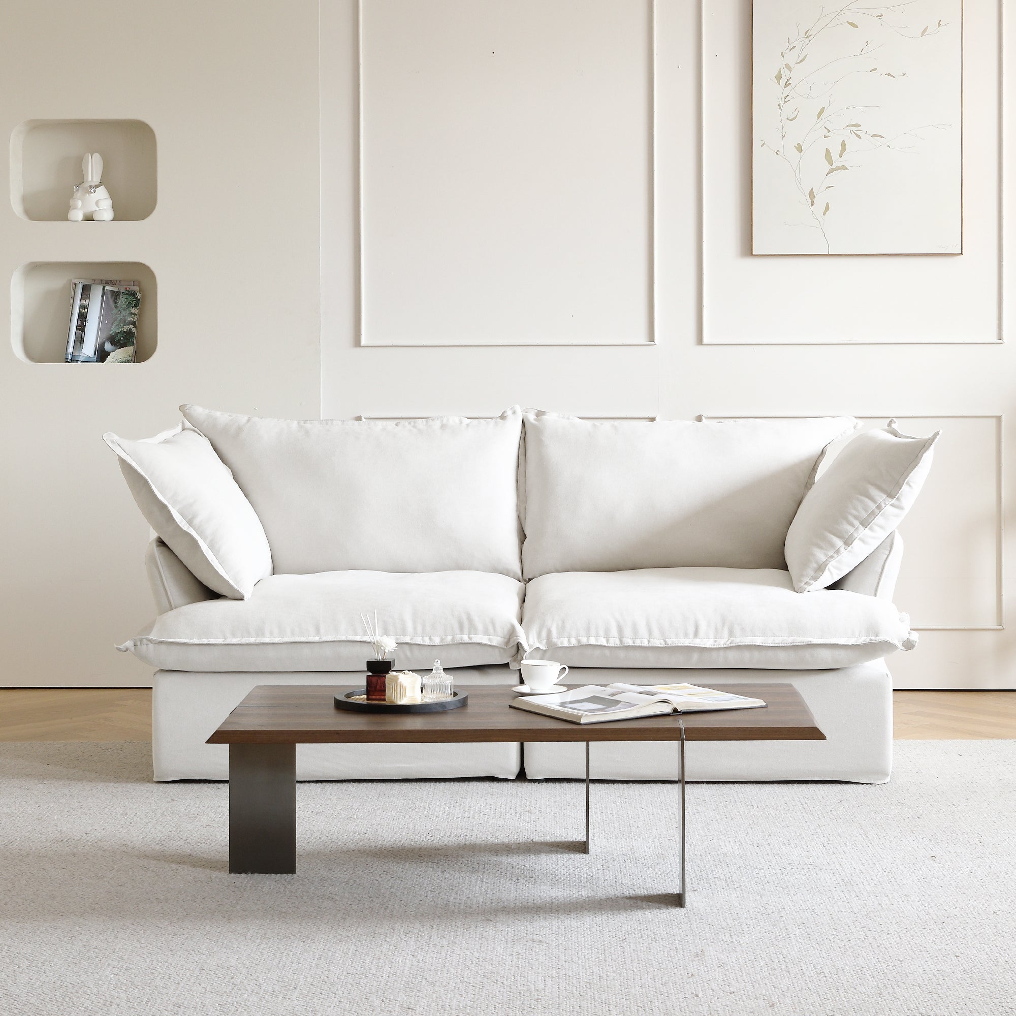 Modular Luxe 2-Seater Sofa in White — Nationwide