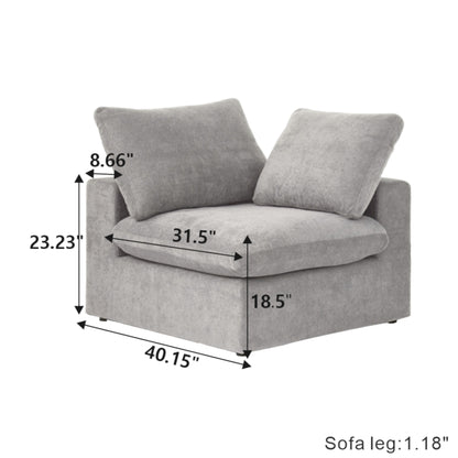 Slipcover Only! Juno Classic Corner Piece in Gray (L&R Armrest)