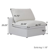 Slipcover Only! Classic Modular Armless/Median Piece in White