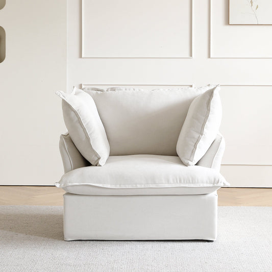 Modular Luxe Armchair in White — Nationwide