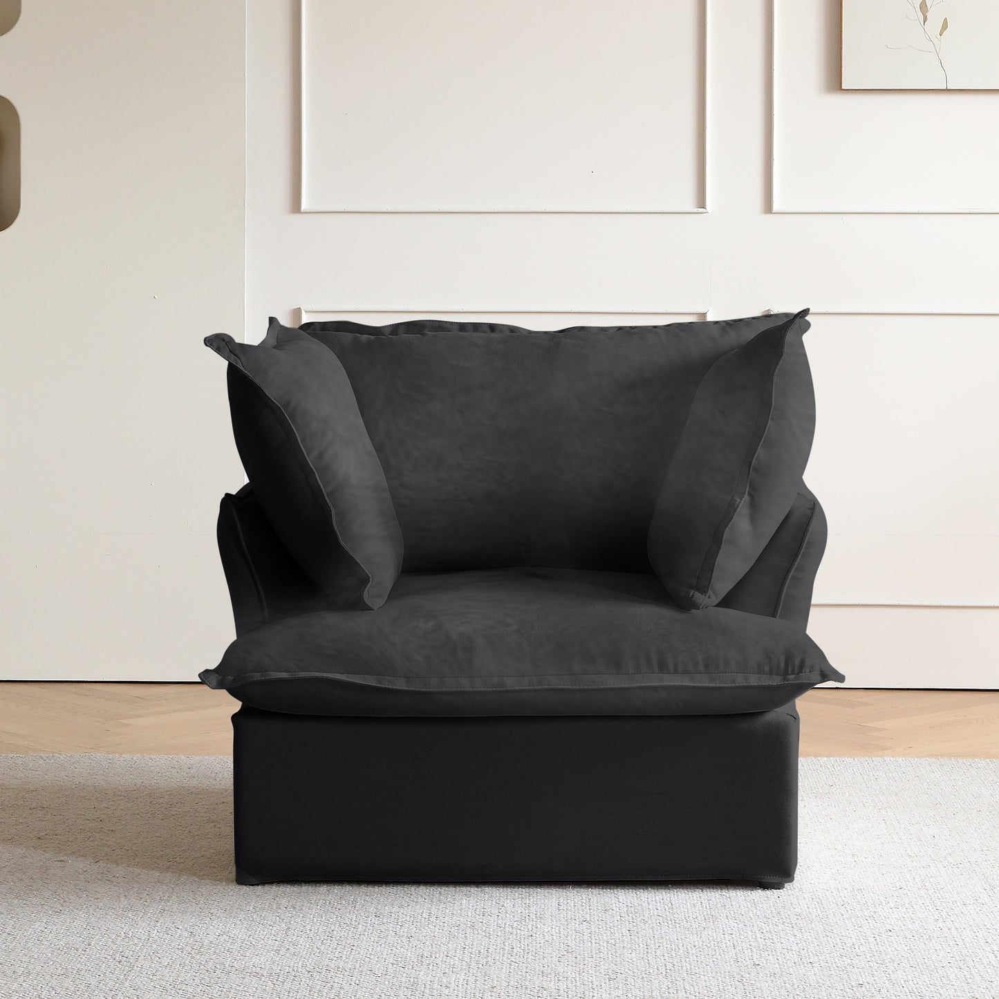 Modular Luxe Armchair in Black — Nationwide