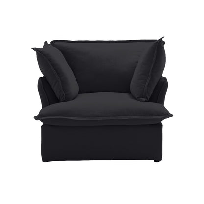 Modular Luxe Armchair in Black