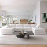 Classic Modular 4-Seater U-Sectional in White — Nationwide