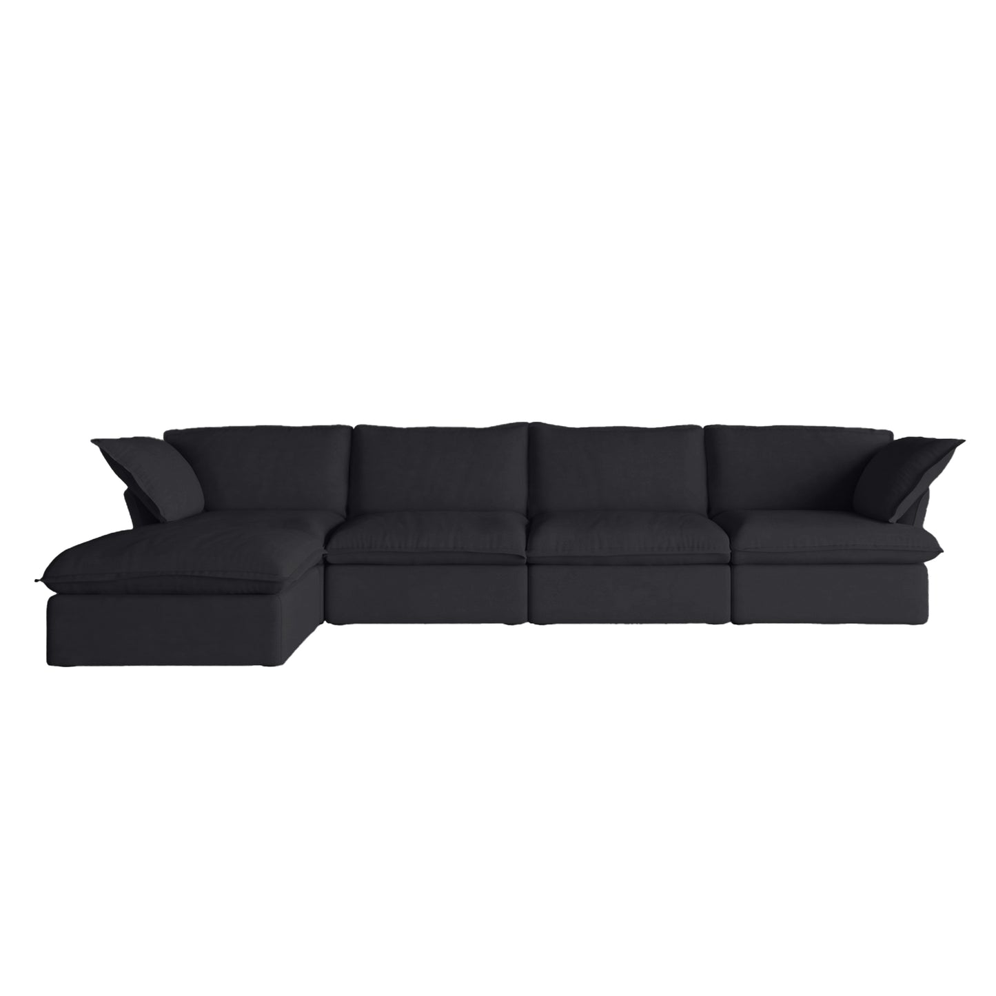 Modular Luxe 4-Seater Sectional in Black