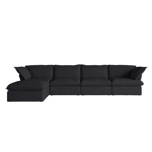 Modular Luxe 4-Seater Sectional in Black