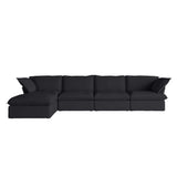 Modular Luxe 4-Seater Sectional in Black
