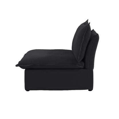 Modular Luxe Armless/Median Piece in Black