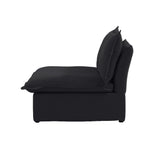 Modular Luxe Armless/Median Piece in Black
