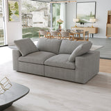 Classic Modular 2-Seater Sofa in Gray