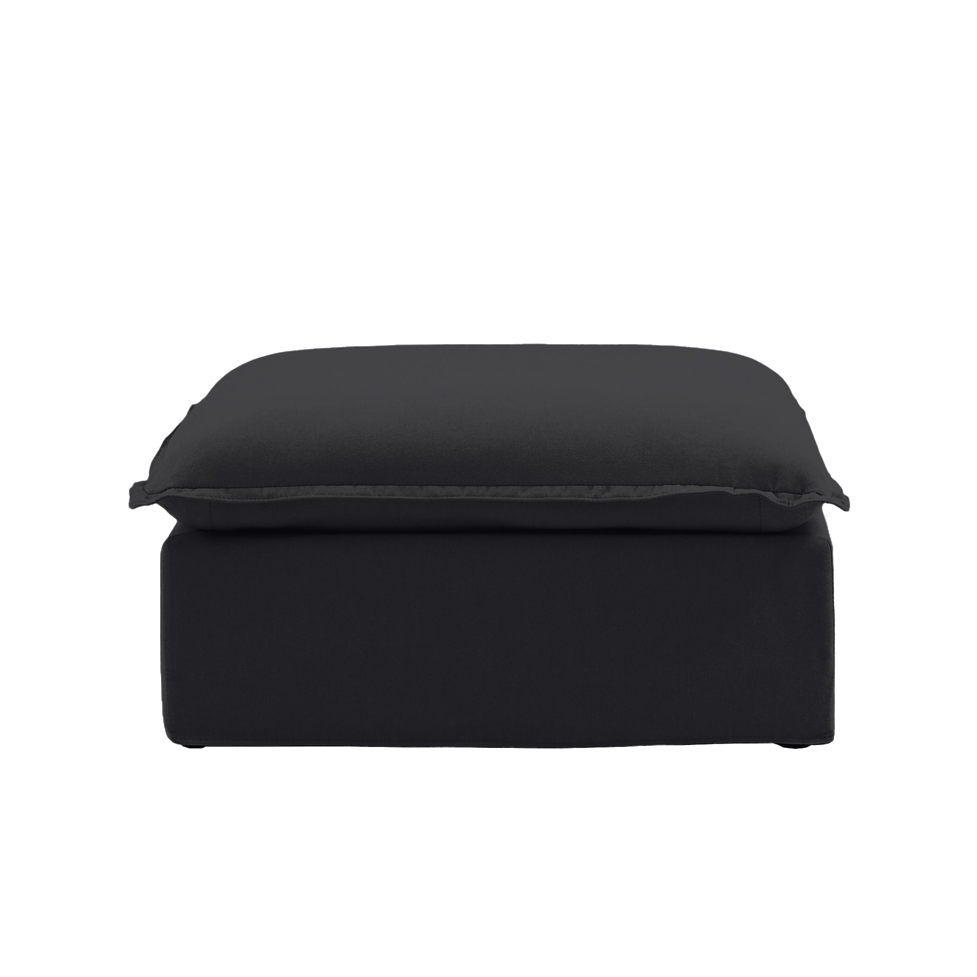 Modular Luxe Ottoman Piece in Black