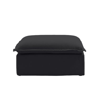 Modular Luxe Ottoman Piece in Black