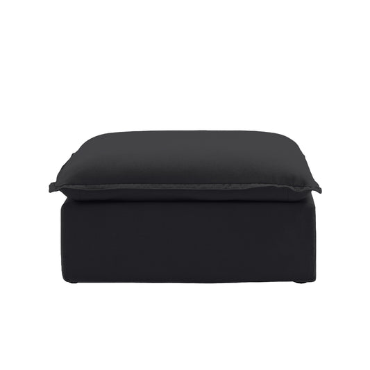 Modular Luxe Ottoman Piece in Black