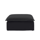 Modular Luxe Ottoman Piece in Black