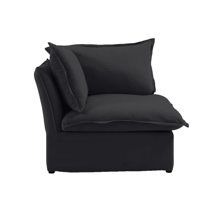 Modular Luxe Corner Piece in Black