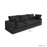 Classic Modular 3-Seater Sofa in Black — Nationwide