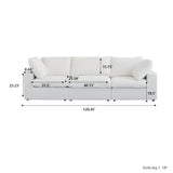 Classic Modular 3-Seater Sofa in White