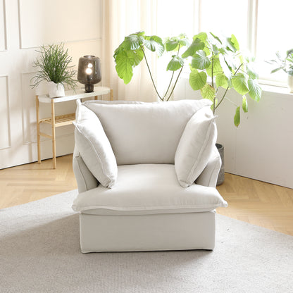 Modular Luxe Armchair in White