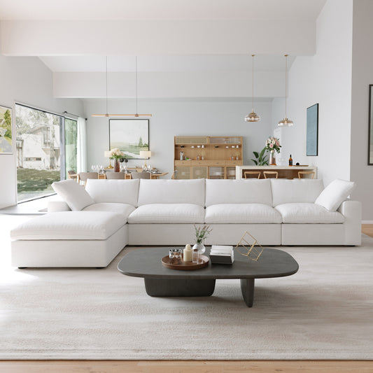 Classic Modular 4-Seater Sectional in White