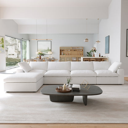 Classic Modular 4-Seater Sectional in White — Nationwide