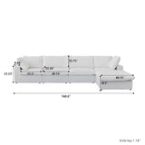 Classic Modular 4-Seater Sectional in White
