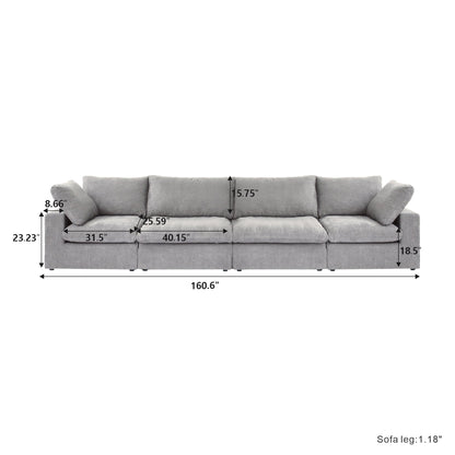 Classic Modular 4-Seater in Gray — Nationwide