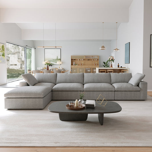 Classic Modular 4-Seater Sectional in Gray