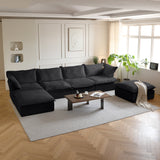Modular Luxe 4-Seater U-Sectional in Black — Nationwide