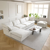 Modular Luxe 4-Seater U-Sectional in White — Nationwide